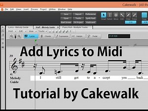How to add lyrics on Midi