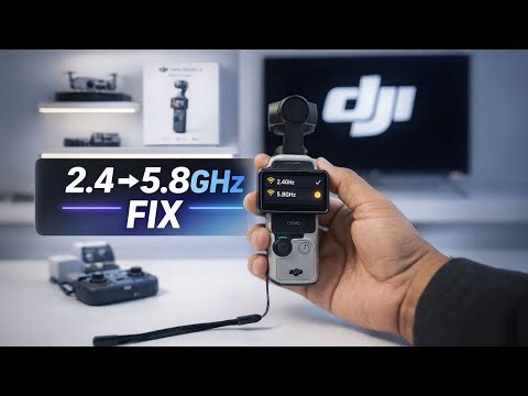 How to change DJI OSMO Pocket Wireless Frequency from 2.4GHz to 5GHz