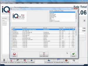 IQ POS POS Sales Cash Sales 2 Barcode Scan or Manual