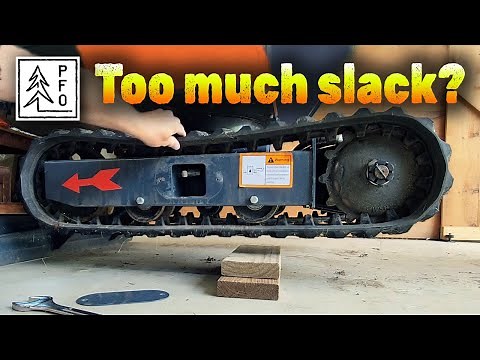 How to adjust the track tension on a mini excavator