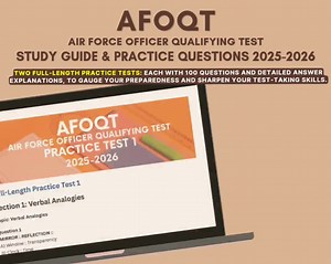 AFOQT Study Guide 2025-2026: Air Force Officer Exam Prep (printable PDF) - Etsy