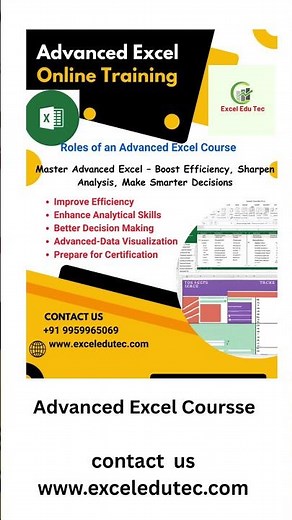Excel Online Trainings | Excel Dashboards | Excel functions | Excel Edu Tech