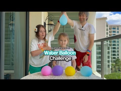 🔴Water Balloon Challenge: Guess the Color or Get Soaked! #challenge #waterballoon #funny #meowmilana