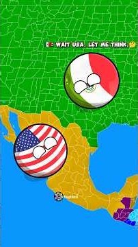 Usa 🇺🇸 and Mexico 🇲🇽 switch places 😱😅 #countryballs #geography #humor #viralshorts #shorts