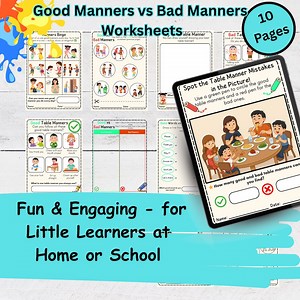 Good Manners Worksheets for Kids | Printable Activities for Home and Classroom - Etsy