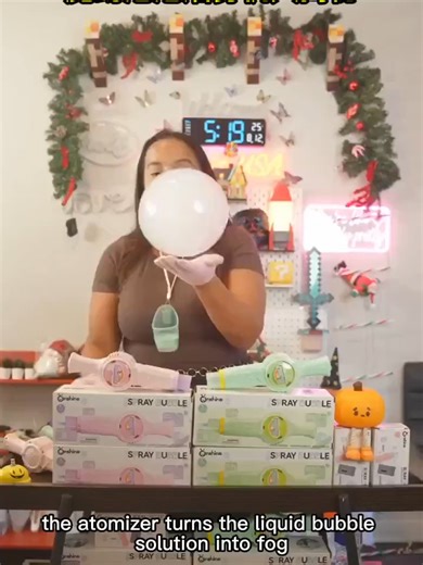 "Rechargeable, Colorful & So Much FUN! 🔋🌈🫧"#BubbleMachine #SmokeBub...