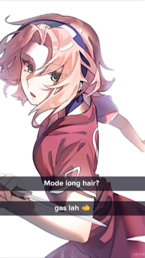 SAKURA MODE LONG HAIR 👀 | jj anime #narutoshippuden #shorts #harunosakura