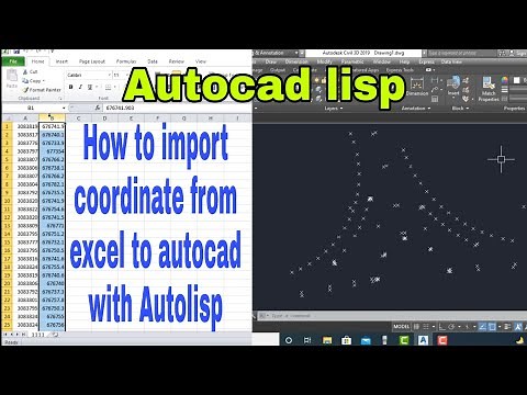 How to import coordinate from excel to autocad || with Autolisp.