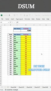 DSUM से Data Filter,सिर्फ 2 Sec में Total Calculate🏆 #excel #exceltips #shorts #msexceltips #computer #AdvanceExcel #msexceltraining #msexceltricks #excelshorts #fbshorts #viralreelsfb #msexcelformulas #Microsoft #MicrosoftOffice #microsoftexcel #trendingpost #trend #trendingvideo #trendingnow #trendingreelsvideo #viralchallenge #viralreelsfacebook #dktechcomputergyan #computerscience #computersetup #computerrepair #education #educationmatters #dktechcomputergyan @topfans Suroj Barman Sumen Bar