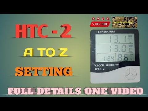 HTC 2 Humidity and temperature meter setting | HYDROMETER with clock #htc #humidity #temprature