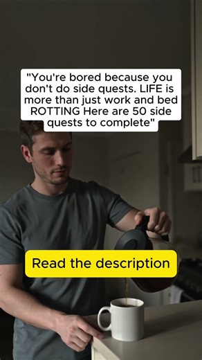 Bored? Stop just working and lounging—try these 50 life “side quests” for more fun #shorts #viral