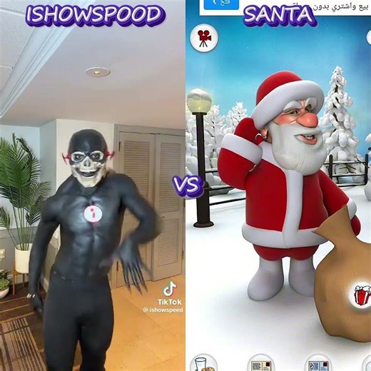 I Show Speed Vs Santa Who Is Best ? ✌️😭🤣 #Shorts