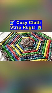 🧵 Cozy Cloth Strip Rugs! 🏡 #rugstyle #rugs #rugsandcarpets #diycraft #sewinglove #sewingfun #patchwork #floormat #carpet #freetutorial #handmadecrafts #minimalistliving #sustainableliving #howto #howtomake #diydecoration #decoration #diyhomedecoration #giftidea | All Girls' Things