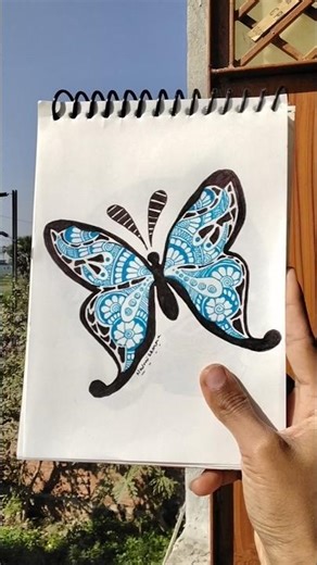 butterfly mandala art 🦋 how to draw mandala art 🎨 mandala art for beginners 🎨 #art #shorts #viral