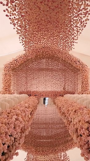 WedLuxe | 😱 Yes... this #weddingceremony is REAL! Just IMAGINE saying “I do” absolutely surrounded by endless pink #roses in the city of love 🇫🇷🌸 We... | Instagram