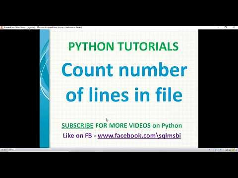 python tutorials | Count number of lines in file using python | python file operations | text files