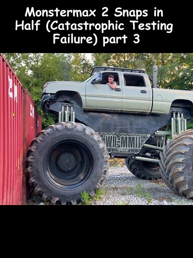 Monstermax 2 Snaps in Half (Catastrophic Testing Failure) part 3 #Whistlindiesel #cars #fyp #foryou