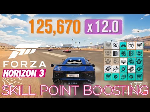Forza Horizon 3 - How to BOOST Skill Points (Perk Unlocks) & Levels - I Want It All Achievement