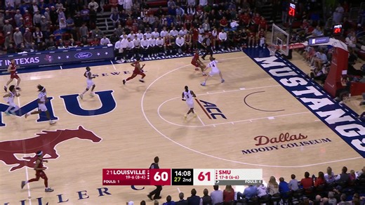 JARON PIERRE JR. WITH AN INSANE BLOCK 🤯 | SMU Men's Basketball