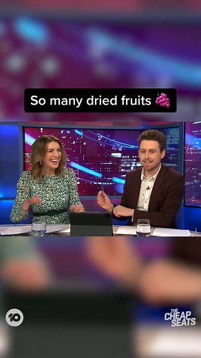 Mel and Tim are perplexed about all the variety of dried fruits #cheapseatsau