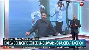 66K views · 1.5K reactions |  COREA DEL NORTE: NUEVO SUBMARINO NUCLEAR #26Global |  Corea del Norte lanzó su primer "submarino de ataque nuclear táctico" operativo y lo asignó a la flota que patrulla las aguas entre la península de Corea y Japón, dijeron los medios estatales. ️ Andrés Repetto | Canal 26 | Facebook