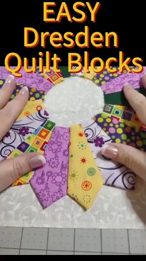 🔥✂️Make A DRESDEN Quilt Block | Step by Step TUTORIAL! #shorts #diy #sewing