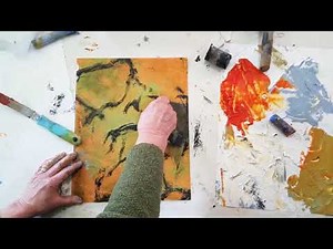 Mark-Making with Large Oil Pastels and Pigment Sticks in Oil and Cold Wax Painting