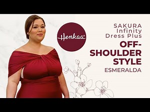 SAKURA ESMERALDA Off-the-Shoulder Convertible Infinity Dress Style PLUS Size HENKAA