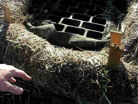 Wattle Installed Around Catch Basin to Keep Straw Out .MOV