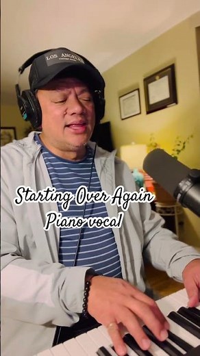 Starting Over Again piano vocal male version #piano