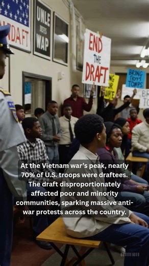 At the height of the Vietnam War, the U.S. military draft became one of the most divisive issues in American history. Nearly 70% of American soldiers serving in Vietnam were draftees, many of them young men barely out of high school. The draft system, based on local draft boards and a lottery, was riddled with inequality — students from wealthy families often avoided service by enrolling in college, while working-class men and minorities had little means of escape. African Americans, in particul