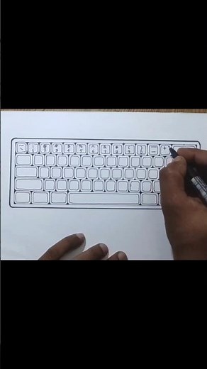computer keyboard drawing