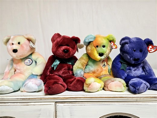 Ty Beanie Buddies Teddy, Peace, B.B Bear, Employee Bear, Vintage, Rare, and Retired-you Pick Buddy - Etsy
