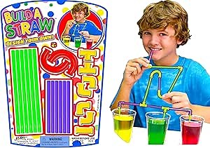 JA-RU DIY Plastic Straws and Connectors Set (1 Pack) Long & Reusable Building Straws for Kids | Creative & Educational STEM Building Toys | Party Favors. 4402-1