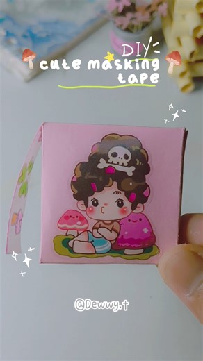 DIY handmade masking tape 🩷🌸 #diy #craft #maskingtape #cutecraft