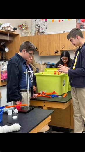 St. Vincent de Paul School on Instagram: "Mrs. Grom’s 8th-grade Physical Science students designed, built, and refined Rube Goldberg machines to transform energy from one form to another—engineering creativity at its best! #oursvdp #svdpscience"