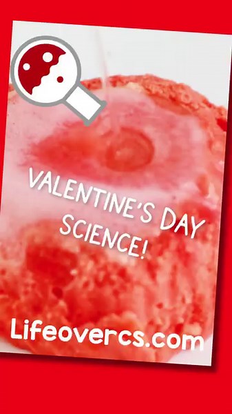 1K views | Fizzing Frozen Hearts Valentine's Day Science Experiment for Kids Get the details here: https://lifeovercs.com/fizzy-hearts-baking-soda-and-vinegar-experiment-for-kids/ | We Love Hands-on Learning | Facebook