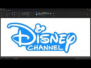 How to draw a Disney Channel logo in MS Paint Windows 11