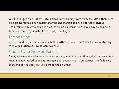 How to Collapse a List of Pandas DataFrames into One DataFrame using Python