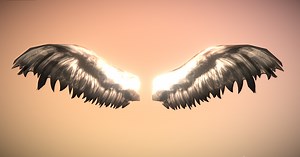 Ultra Low Poly Animated Angel Wings | 3D Clothing | Unity Asset Store