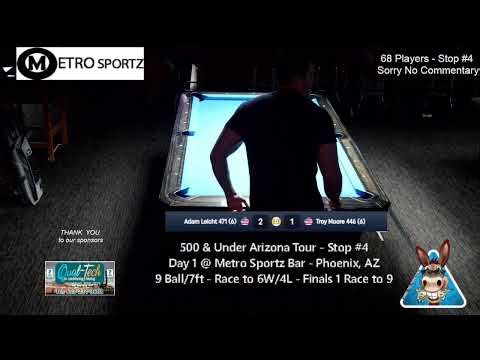 500 & Under Arizona Tour - Stop #4 Day 1 @ Metro Sportz Bar - Phoenix, AZ 9 Ball/7ft