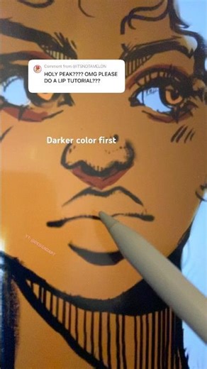 LipTutorial 💄 #digitalart #arttutorial #procreate #shorts #digitalpainting