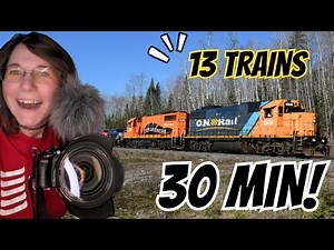 Watch 13 Trains in 30 minutes! Full length, Short line, Main line & Passenger - USA & Canada!