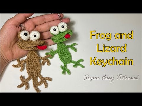 Lizard & Frog Keychain Tutorial | Easy & Fun crochet Amigurumi for Beginners