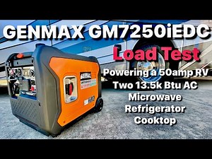 The Brand New GENMAX GM7250iedc Dual Fuel Inverter Generator Load Test