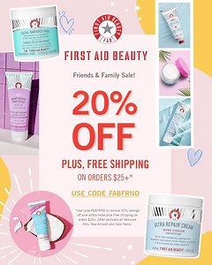 53 reactions · 9 comments | Receive 20% OFF First Aid Beauty during our Friends & Family Event! Use code FABFRND. | First Aid Beauty | Facebook