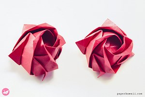 Origami Kawasaki Rose Video Tutorial - Paper Kawaii