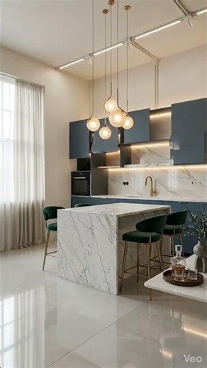 A kitchen that looks straight out of a luxury design magazine.Minimal. Elegant. Timeless. 🤍