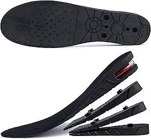 Height Increase Insoles for Men and Women 4-Layers Air Cushion Shoe Lift for Height Growth Taller Shoe Inserts Shoe Height Inserts for Men Shoes Insoles Height Booster Insoles by Correct Position