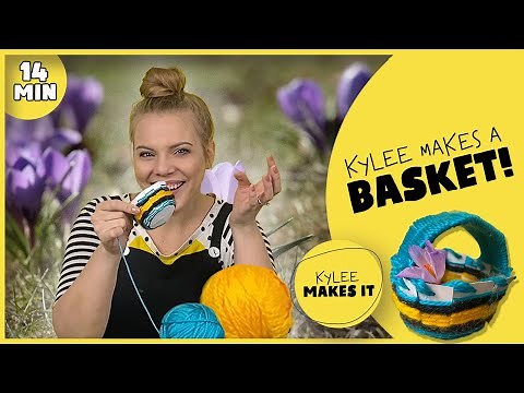 Kylee Makes a Basket | How to Make an Easter Basket | Craft Video for Kids | DIY Basket Art Project